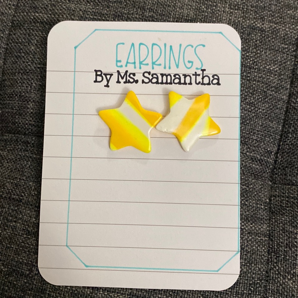 Clay Earrings -STARS